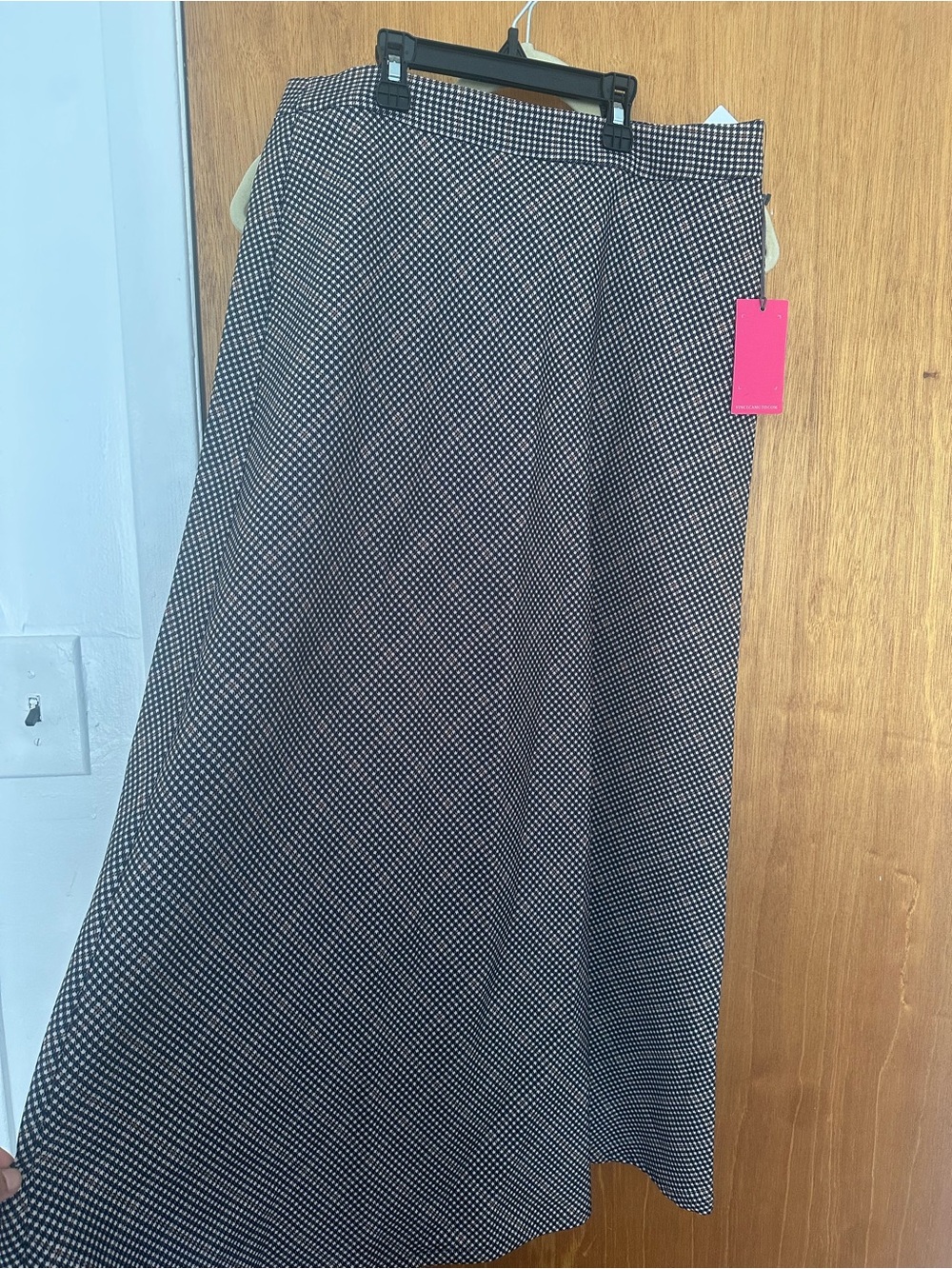 Vince Camuto Houndstooth Maxi Skirt